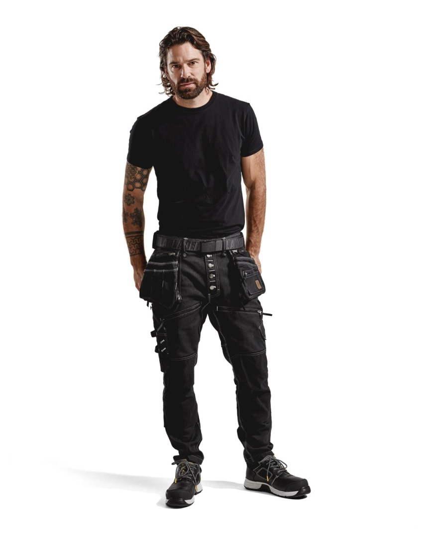 Blaklader Baggy Denim Werkbroek met Knie- Holsterzakken