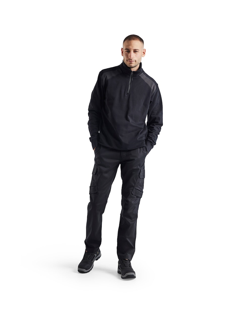 Blaklader Sweatshirt Bi-Color met Halve Rits