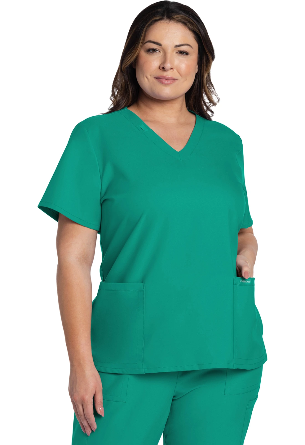 Cherokee 2 pocket V-Neck Top