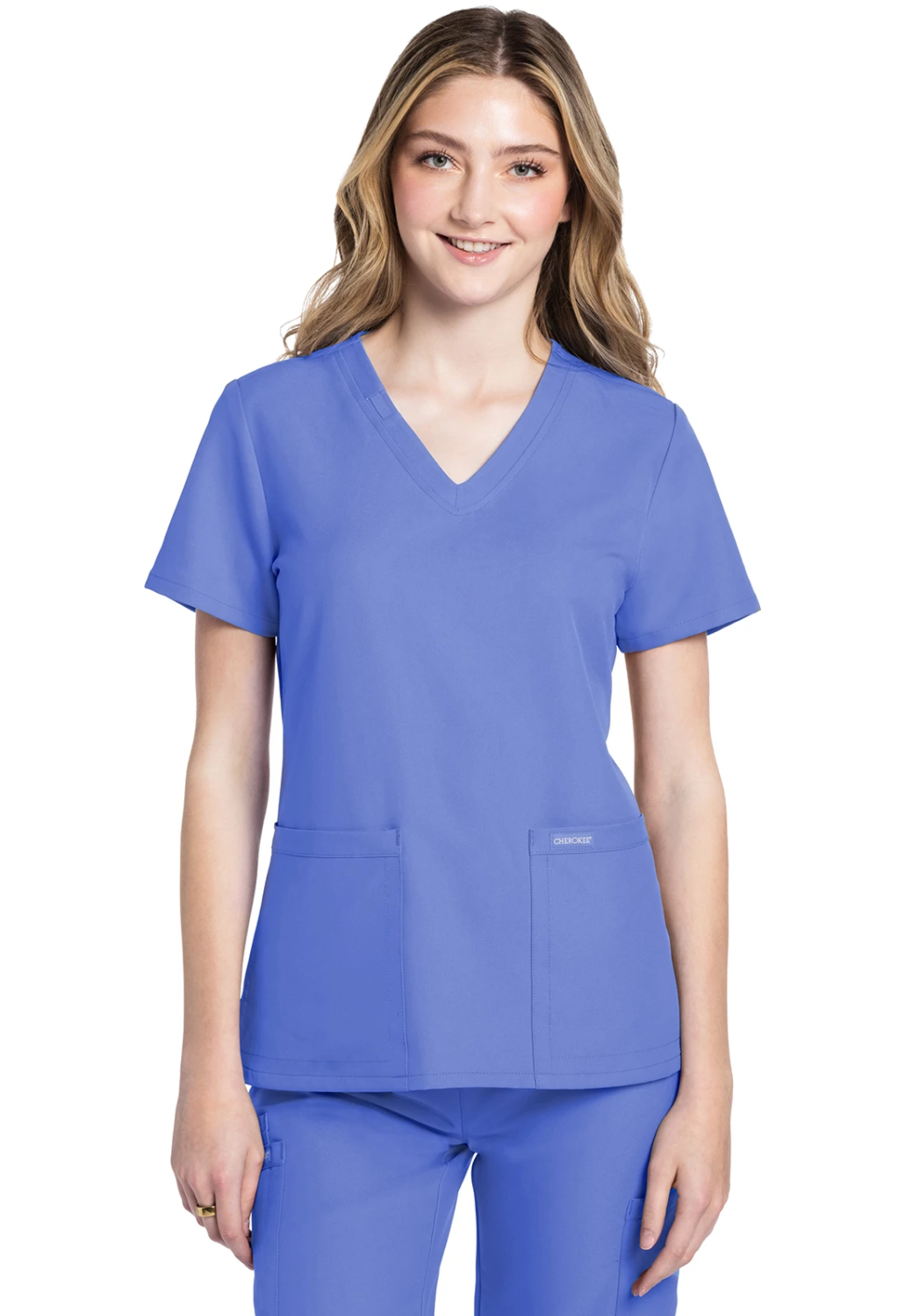 Cherokee 2 pocket V-Neck Top