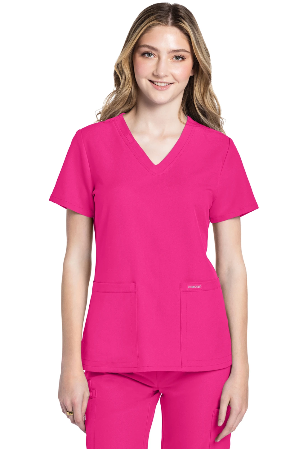 Cherokee 2 pocket V-Neck Top