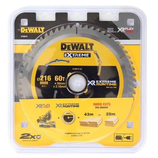 DeWalt Cirkelzaagblad - 216 x 30 x 60t