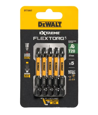DeWalt Extreme impact Schroefbits - Torx - T20 x 50mm