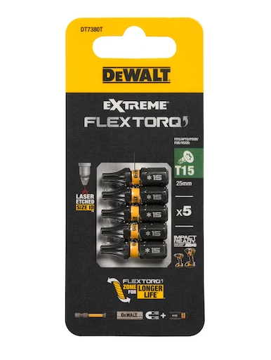 DeWalt Impact Torsion Bits 25mm Torx T15