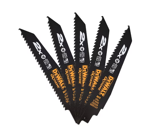 DeWalt Reciprozaagblad - 152 x 4,2mm - Hout met spijkers (5st)