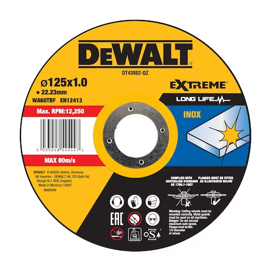 DeWalt Slijpschijf 125x1.0x22,23mm