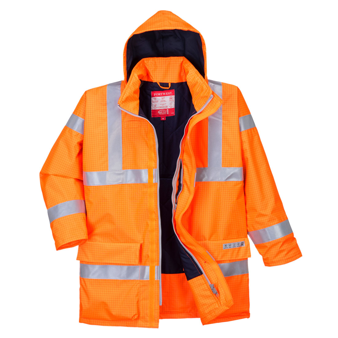 Portwest Bizflame Regen Hi-Vis Ademende en Antistatische FR Jack