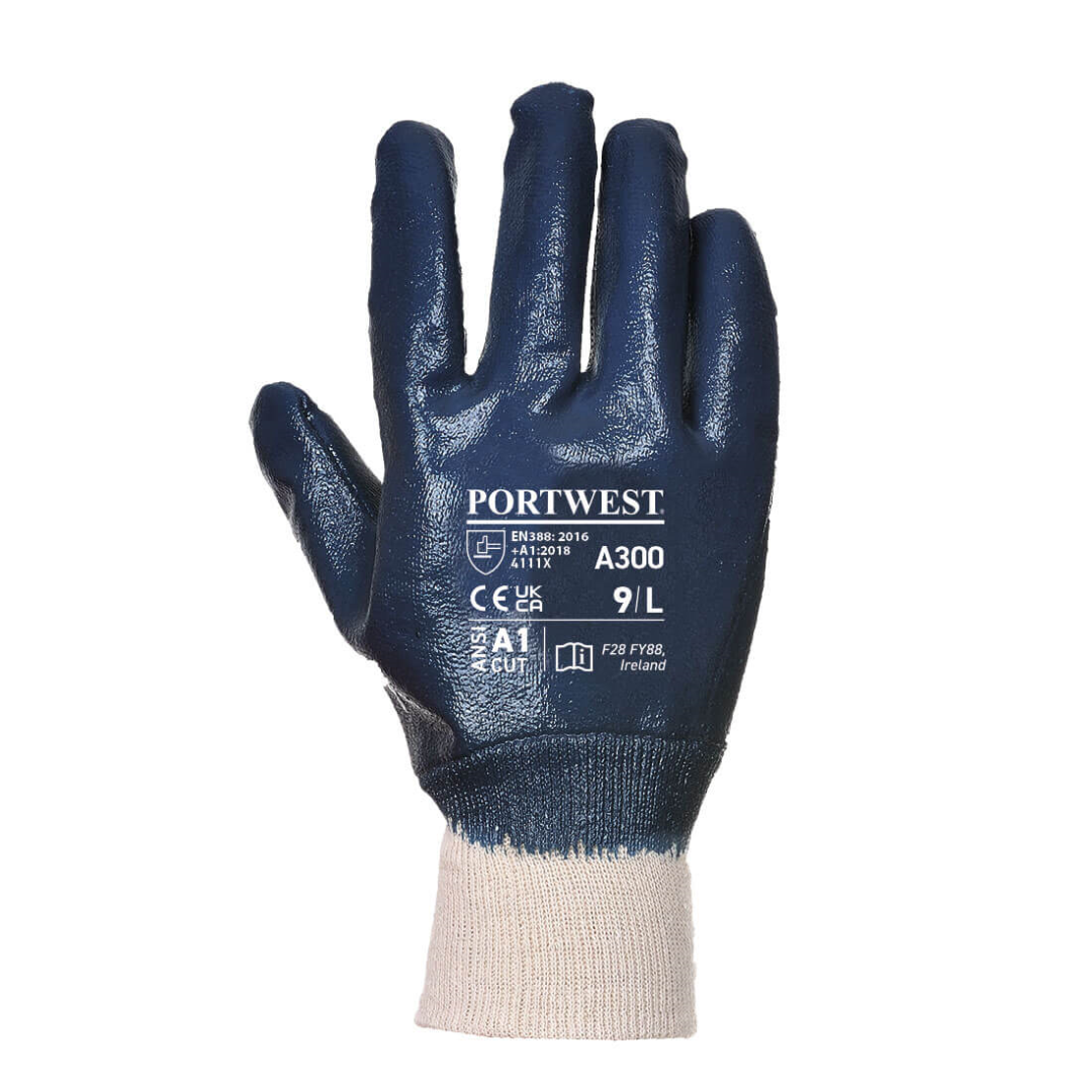 Portwest Nitril Handschoenen met Gebreid Manchet