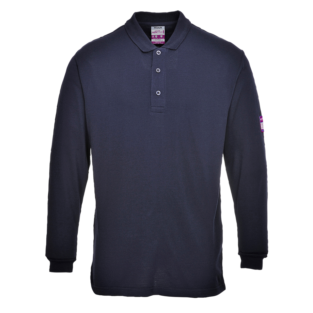Portwest Vlamvertragende Antistatische Lange Mouw Polo Shirt