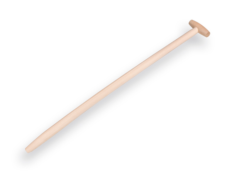 Schop T-steel Essenhout 100cm gebogen