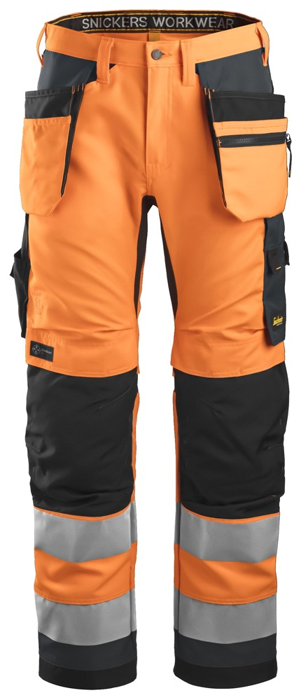 Snickers AllroundWork, High-Vis Werkbroek+ met Holsterzakken, Klasse 2