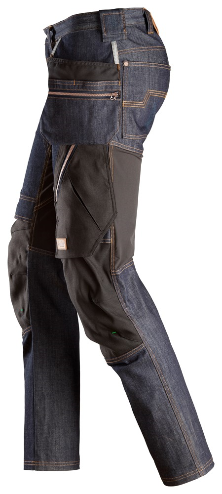 Snickers FlexiWork Denim Werkbroek met Knie- Holsterzakken