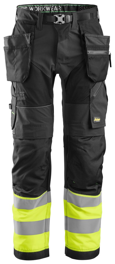 Snickers FlexiWork High-Vis Werkbroek met Holsterzakken
