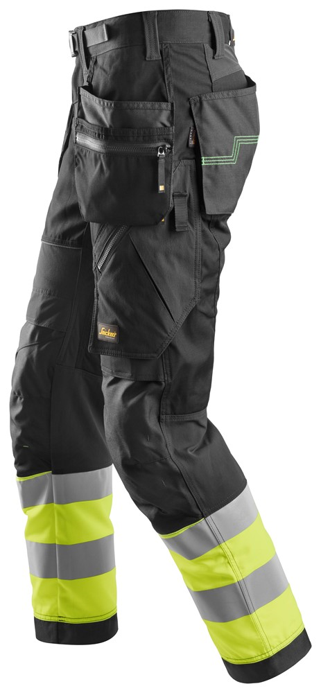 Snickers FlexiWork High-Vis Werkbroek met Holsterzakken