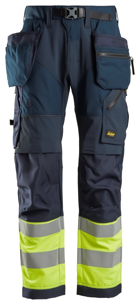 Snickers FlexiWork High-Vis Werkbroek met Holsterzakken