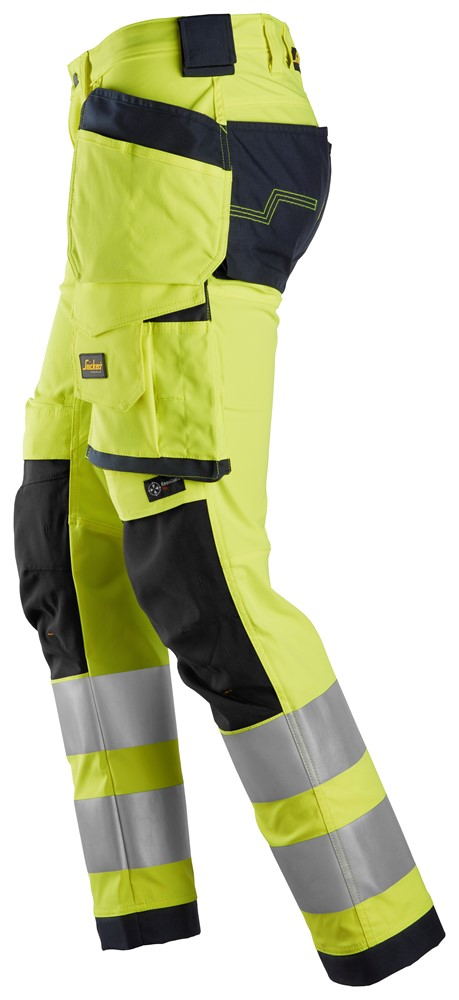 Snickers High-Vis Werkbroek met Knie- Holsterzakken