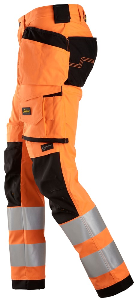 Snickers High-Vis Werkbroek met Knie- Holsterzakken