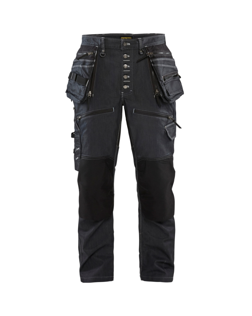 Blaklader Baggy Denim Werkbroek met Knie- Holsterzakken