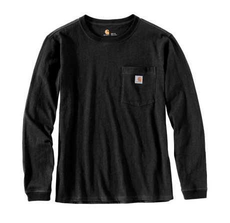Carhartt T-Shirt Met Lange Mouwen en Borstzak