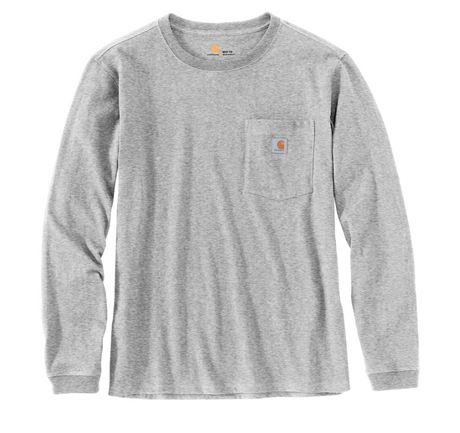 Carhartt T-Shirt Met Lange Mouwen en Borstzak