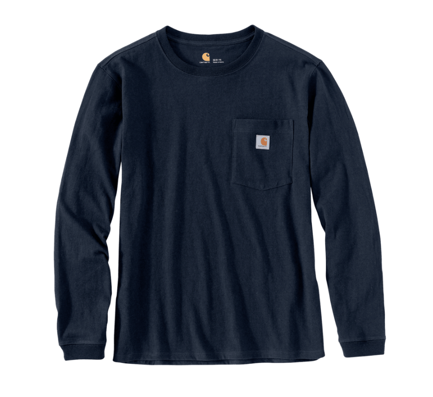 Carhartt T-Shirt Met Lange Mouwen en Borstzak