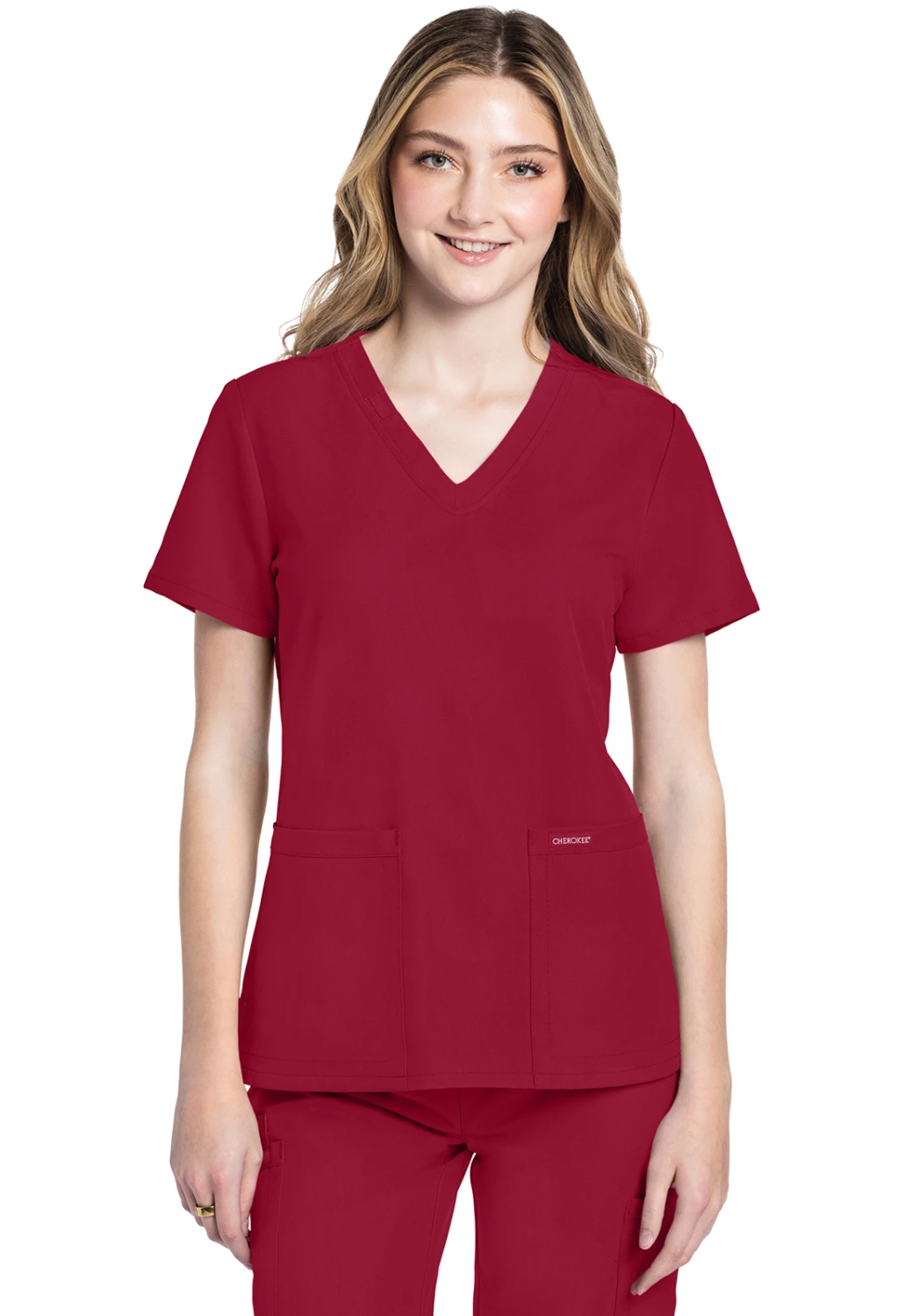 Cherokee 2 pocket V-Neck Top