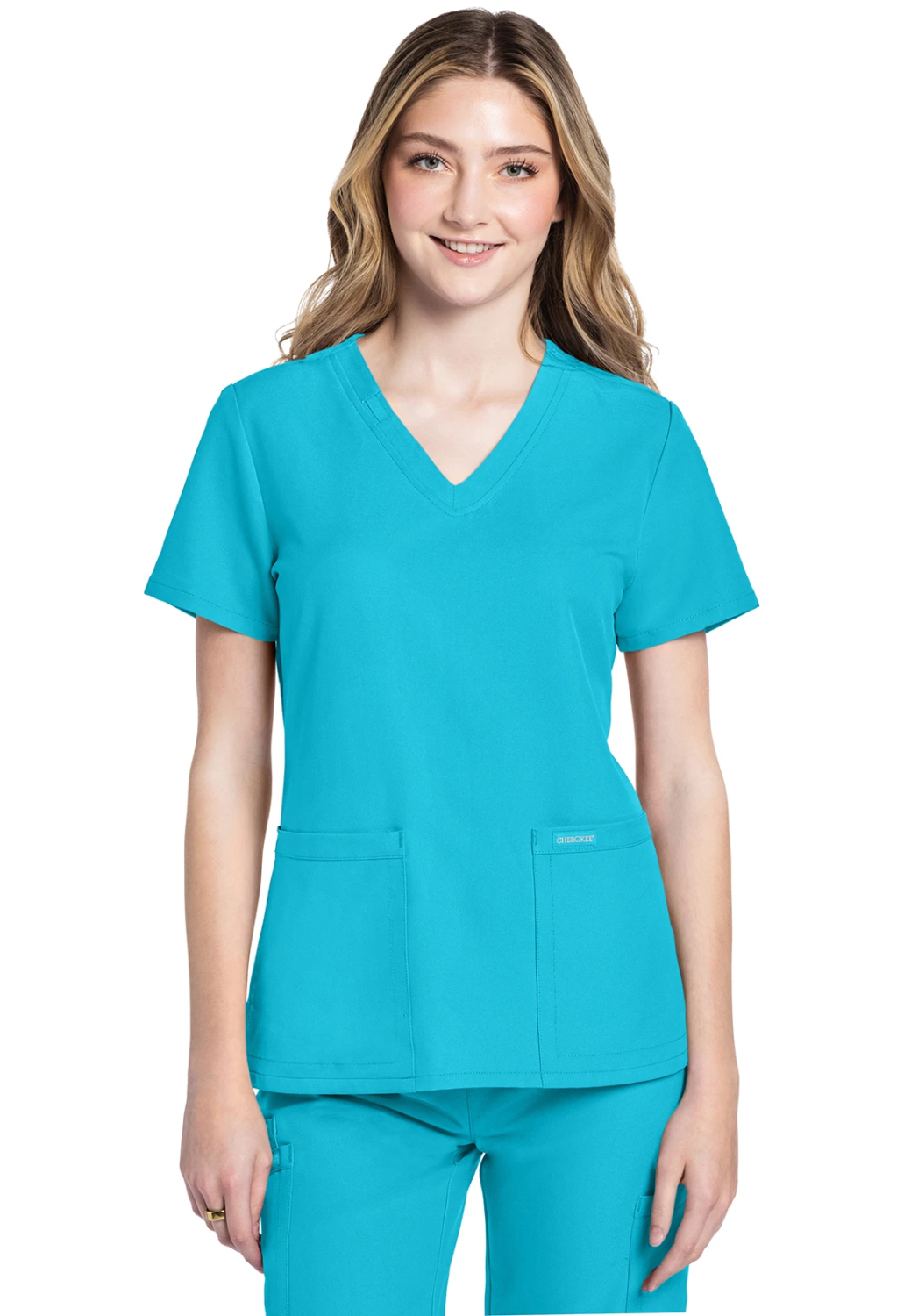Cherokee 2 pocket V-Neck Top