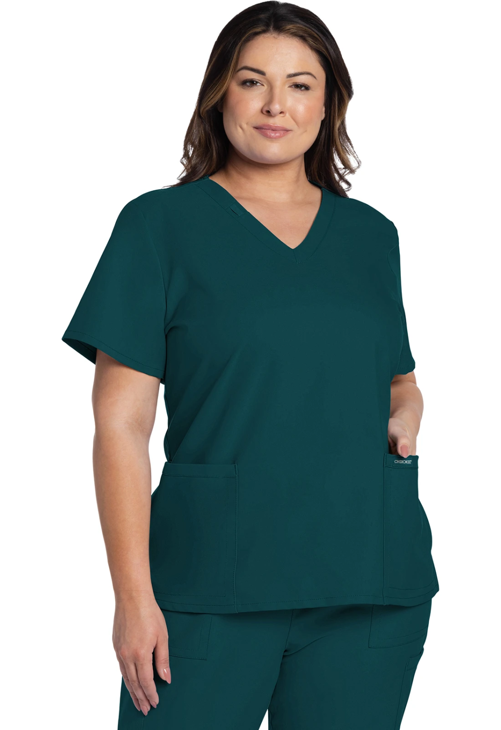Cherokee 2 pocket V-Neck Top
