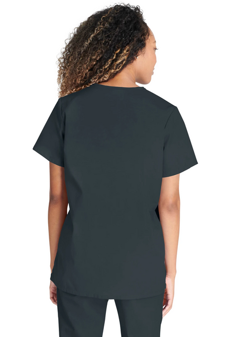 Cherokee Snap Front V-Neck Top