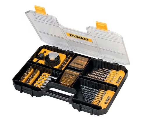 DeWalt 100-Delige Schroef- Boren- En Gatenzagenset In Koffer, Compatible Met TSTAK-Lade