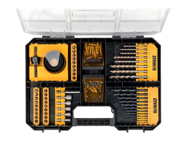 DeWalt 100-Delige Schroef- Boren- En Gatenzagenset In Koffer, Compatible Met TSTAK-Lade