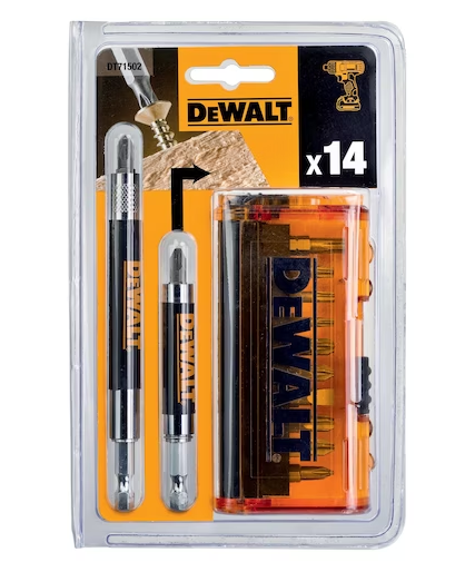 DeWalt 14-delige Schroefbitset met schroefgeleider
