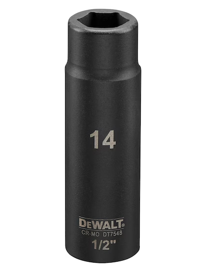 DeWalt 14mm 1/2" Impact Socket (Deep)