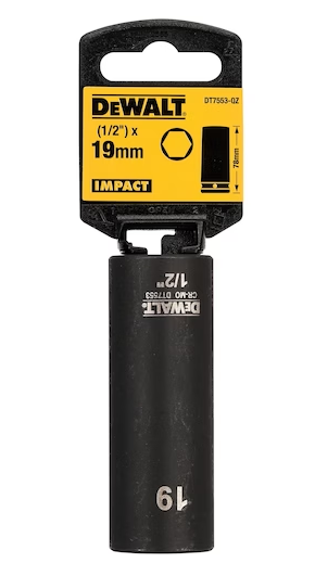 DeWalt 19mm 1/2" Impact Socket (Deep)