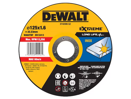 DeWalt Doorslijpschijf 125 x 1.6 x 22.2 mm