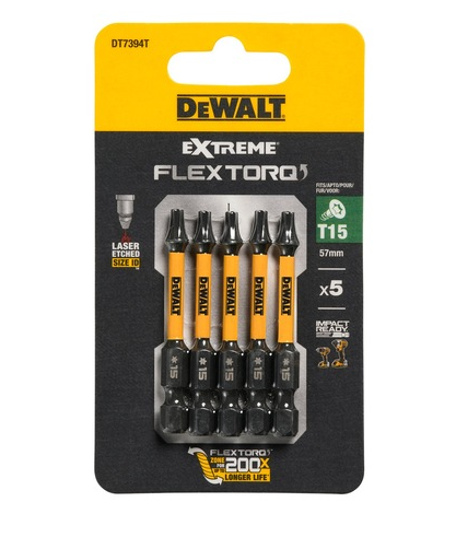 DeWalt Extreme impact Schroefbits - Torx - T15 x 50mm