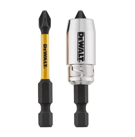 DeWalt Impact Schroefbits 2 x Ph2 en Magnetisch Screwlock Omhulsel