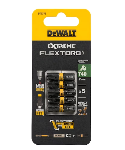 DeWalt Impact Torsion Bits 25mm Torx T40