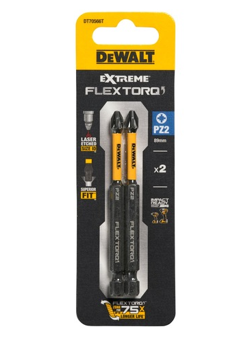 DeWalt Pz2 Extreme Impact Torsion schroefbits - 85mm (2st)
