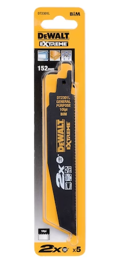 DeWalt Reciprozaagblad - 152 x 2,5mm - Universeel (5st)