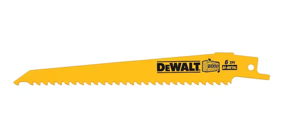 DeWalt Reciprozaagblad - 152 x 4,2mm - Kunststof/Hout met spijkers (5st)