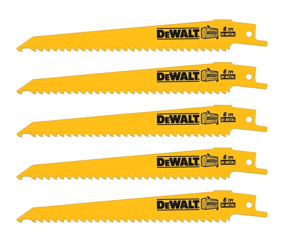 DeWalt Reciprozaagblad - 152 x 4,2mm - Kunststof/Hout met spijkers (5st)