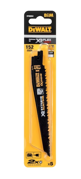 DeWalt Reciprozaagblad - 152mm - Hout met spijkers