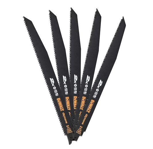 DeWalt Reciprozaagblad - 305 x 4,2mm - Hout met spijkers (5st)