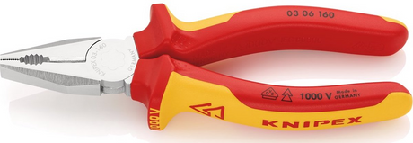 Knipex Kombi-tang verchr./comfort VDE 160 mm