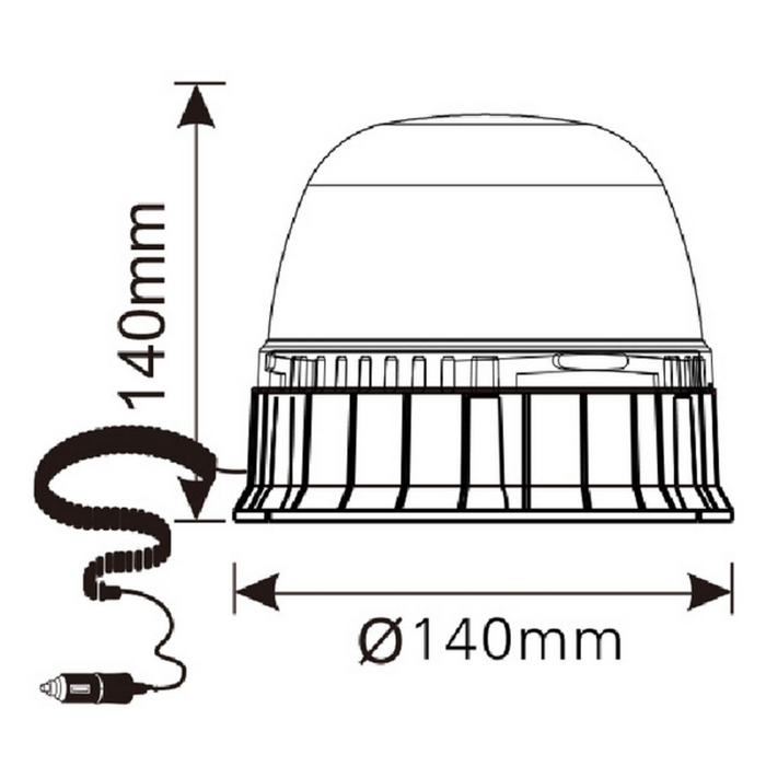 Kramp Zwaailamp magnetisch met stekker EMC