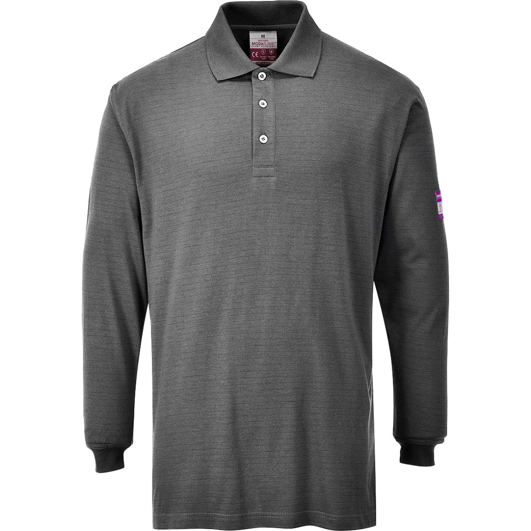 Portwest Vlamvertragende Antistatische Lange Mouw Polo Shirt