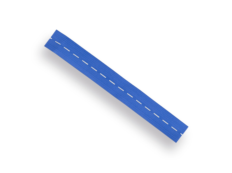 Riem, blauw elastiek, 32 x 4 cm voor Kniebeschermer