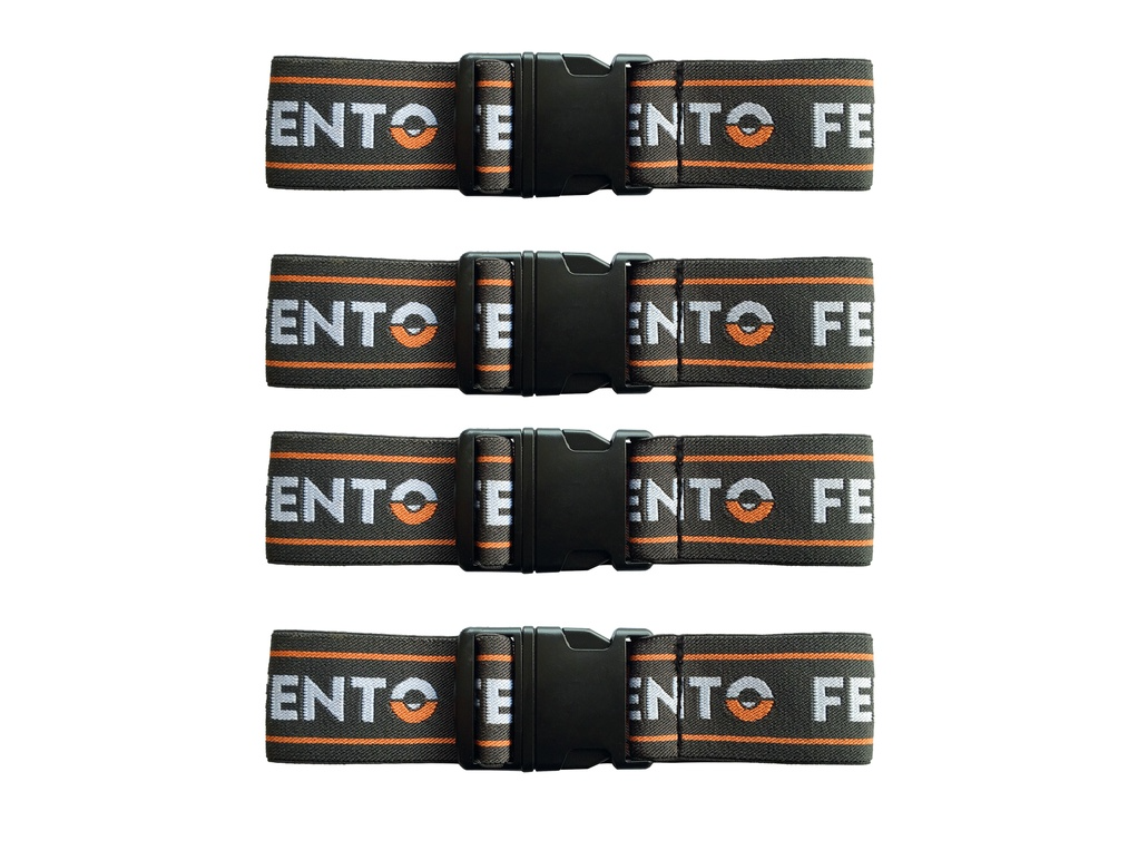 Set elastieken met clip voor Fento kniebeschermer 400 en 400 Pro (4 stuks).