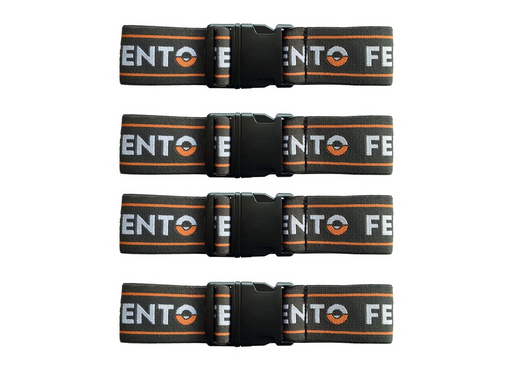 Set elastieken met clip voor Fento kniebeschermer 400 en 400 Pro (4 stuks).
